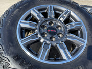 18" GMC Sierra AT4X Chevy Silverado OEM 14131 wheels rims 2024 2025 2026 Texas Truck Tire