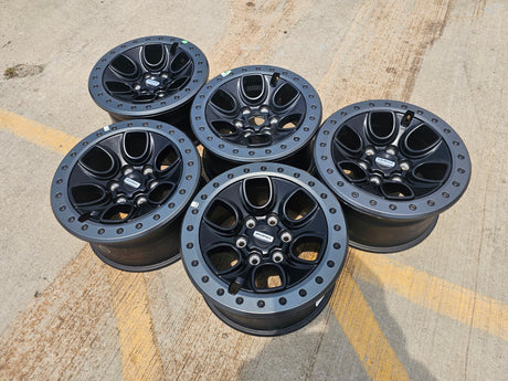 (4) 17" Ford F-150 Raptor OEM BEADLOCK rims wheels 10459 95210 NEW Texas Truck Tire