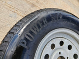 (1) 15x5 Dexstar Steel Trailer wheel rim tire 5x4.5 5x114.3 Texas Truck Tire