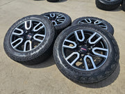 20" GMC Sierra Yukon AT4X Silverado OEM 5914 wheels rims TERRITORY M/T Texas Truck Tire