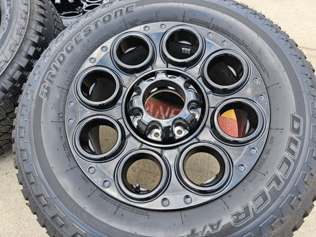 20" Ford F-250 F-350 OEM black Lariat wheels rims 10299 10484 tires DISCOUNTED Texas Truck Tire