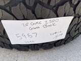 20" GMC Sierra Chevy 2500 OEM 5957 BLACK DIAMOND wheels rims tires BFG 37" Texas Truck Tire