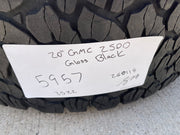 20" GMC Sierra Chevy 2500 OEM 5957 BLACK DIAMOND wheels rims tires BFG 37" Texas Truck Tire