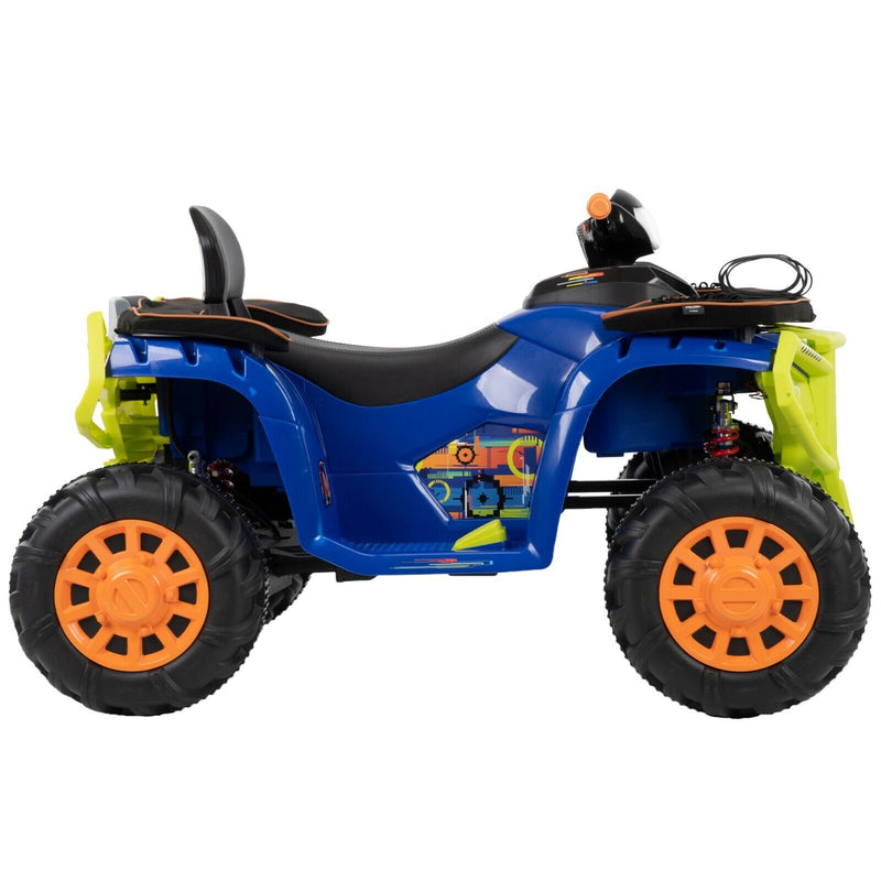 Huffy Kids 12-Volt ATV Battery Ride On Toy with Straps for Nerf Toys - Perfect for Outdoor Adventures!
