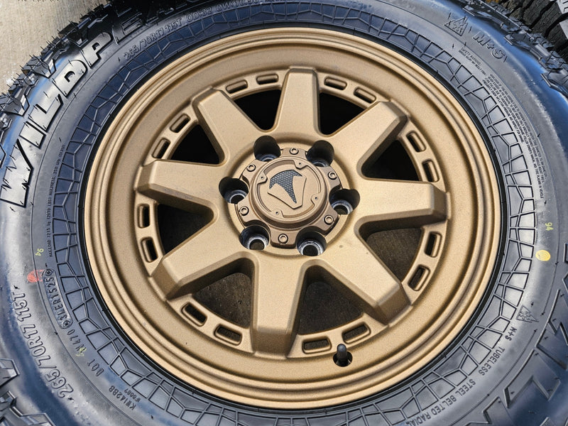 17" 4Runner Toyota Tacoma OEM BRONZE wheels rims FJ FALKEN WILDPEAK A/T4 NEW Texas Truck Tire