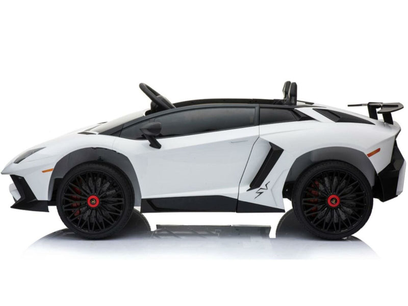 12v White Lamborghini Electric Ride-On Car for Kids with Remote Control