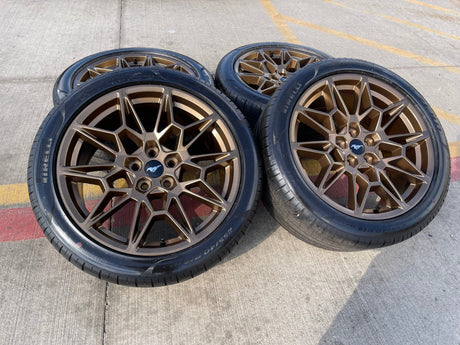19" Ford Mustang GT Track Pack OEM 10600 10603 Bronze wheels rims 2026 2027 NEW Texas Truck Tire
