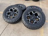 17" Jeep Wrangler Rubicon OEM wheels rims Gladiator 96832 9282 BFG KO2 A/T NEW Texas Truck Tire