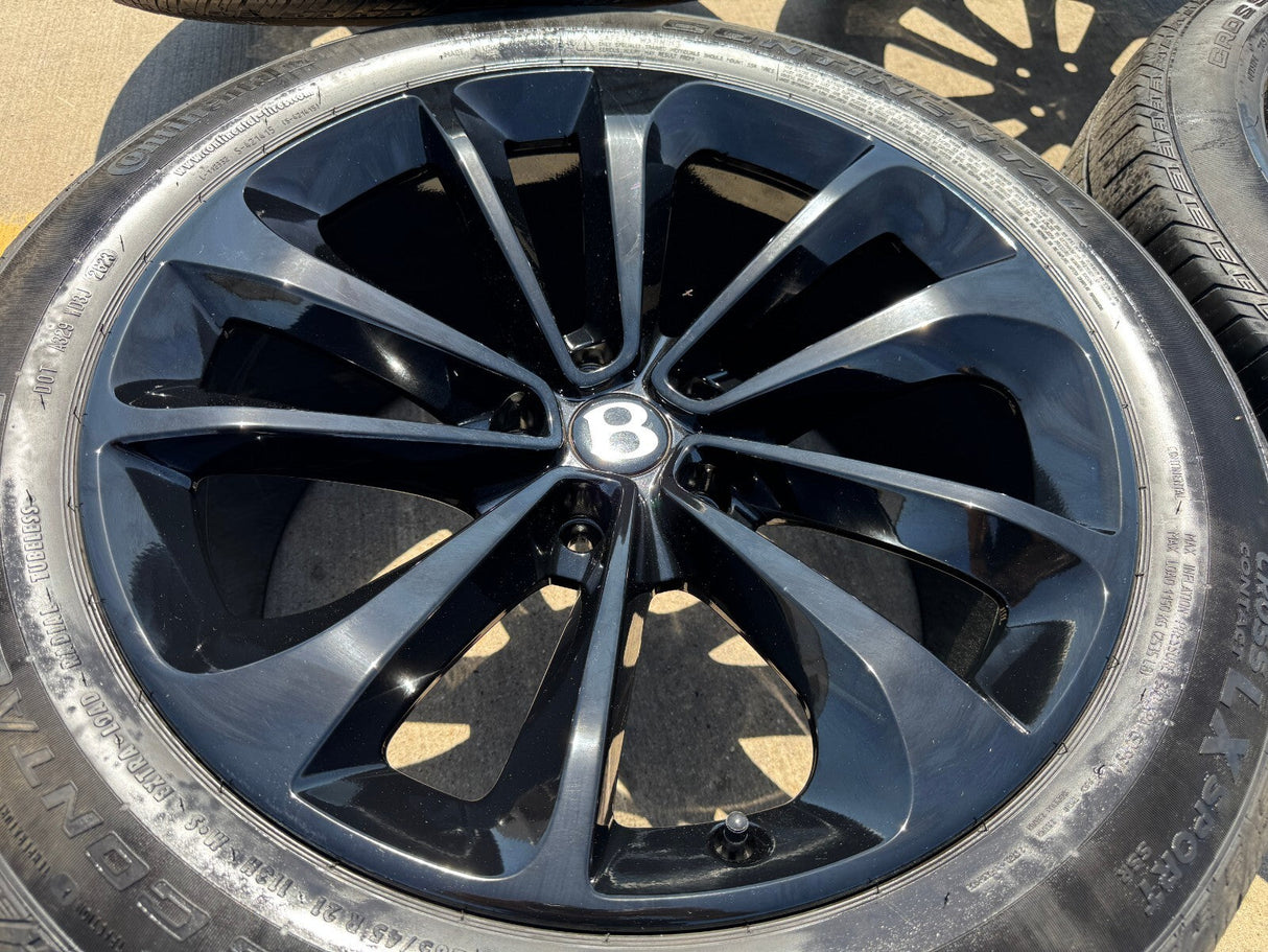 21" Bentley Bentayga OEM wheels rims black Mulliner Continental Flying Spur GT Texas Truck Tire