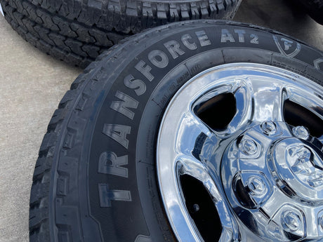 17" Ram 2500 3500 Laramie Power Wagon OEM 2186 wheels rims FIRESTONE A/T2 Texas Truck Tire