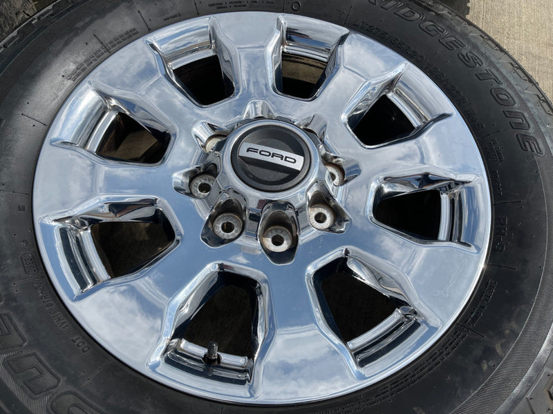 20" Ford F-250 King Ranch Lariat OEM 10100 rims wheels CHROME BRIDGESTONE Texas Truck Tire