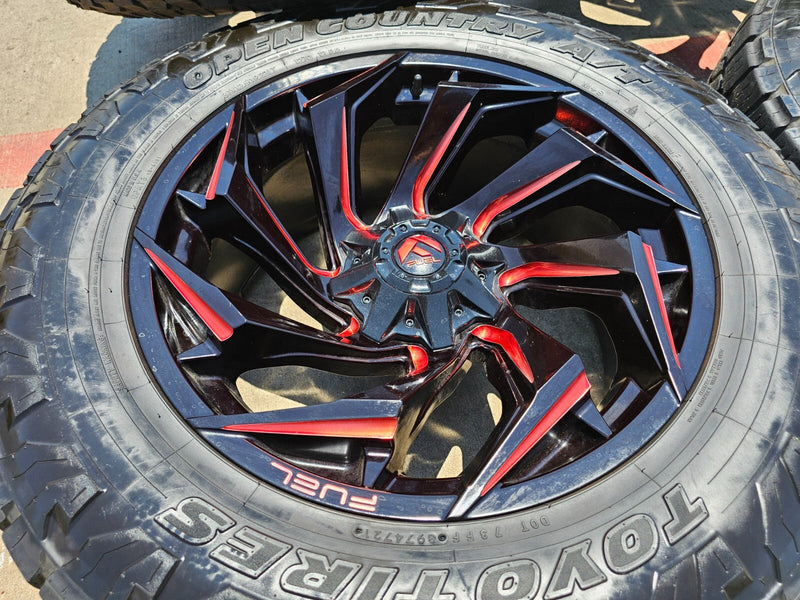 22x10 FUEL D775 Reaction Chevy Dodge Ram 2500 3500 wheels rims 37" 8x165 8x6.5 Texas Truck Tire