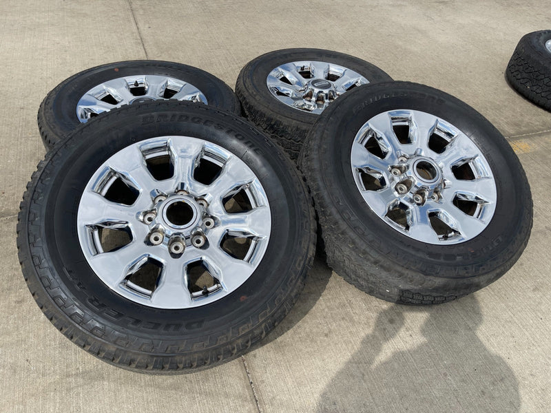 20" Ford F-250 King Ranch Lariat OEM 10100 rims wheels CHROME BRIDGESTONE Texas Truck Tire