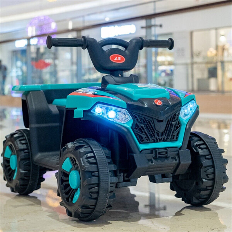 Electric ATV Ride-On Car with MP3 Player and LED Lights - 6V Battery Powered, 4-Wheeled Beach Cruiser