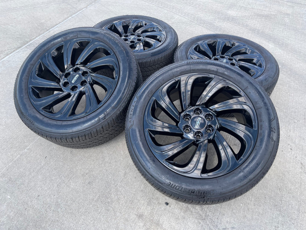 22" Lincoln Navigator BLACK LABEL OEM 10497 rims wheels tires Texas Truck Tire