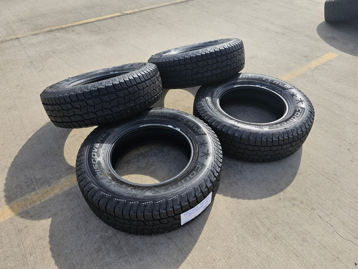 (4) 265/70/18 Cooper Discoverer Snow Claw LT 10 ply load range E tires Texas Truck Tire