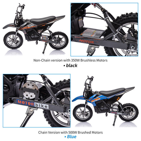 Powerful 36V Electric Dirt Bike for Kids with Variable Speed up to 15.5MPH