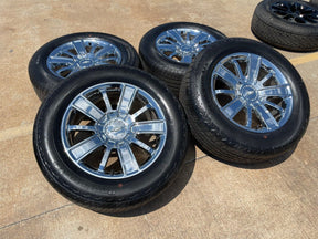 20" Chevy Silverado Tahoe OEM wheels rims 5653 CHROME 2016 2017 2018 2019 2020 Texas Truck Tire