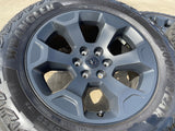20" Dodge Ram 1500 OEM Laramie Black 2680 wheels rims 2025 2026 GOODYEAR NEW Texas Truck Tire