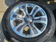 20" Dodge Ram 1500 OEM Laramie Long Horn 2678 2682 wheels rims 2024 2025 NEW Texas Truck Tire