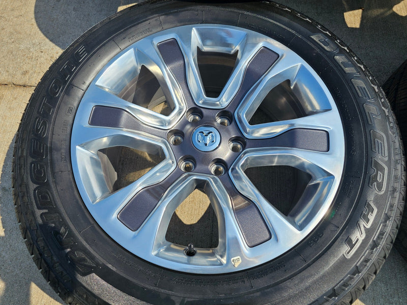 20" Dodge Ram 1500 OEM Laramie Long Horn 2678 2682 wheels rims 2024 2025 NEW Texas Truck Tire