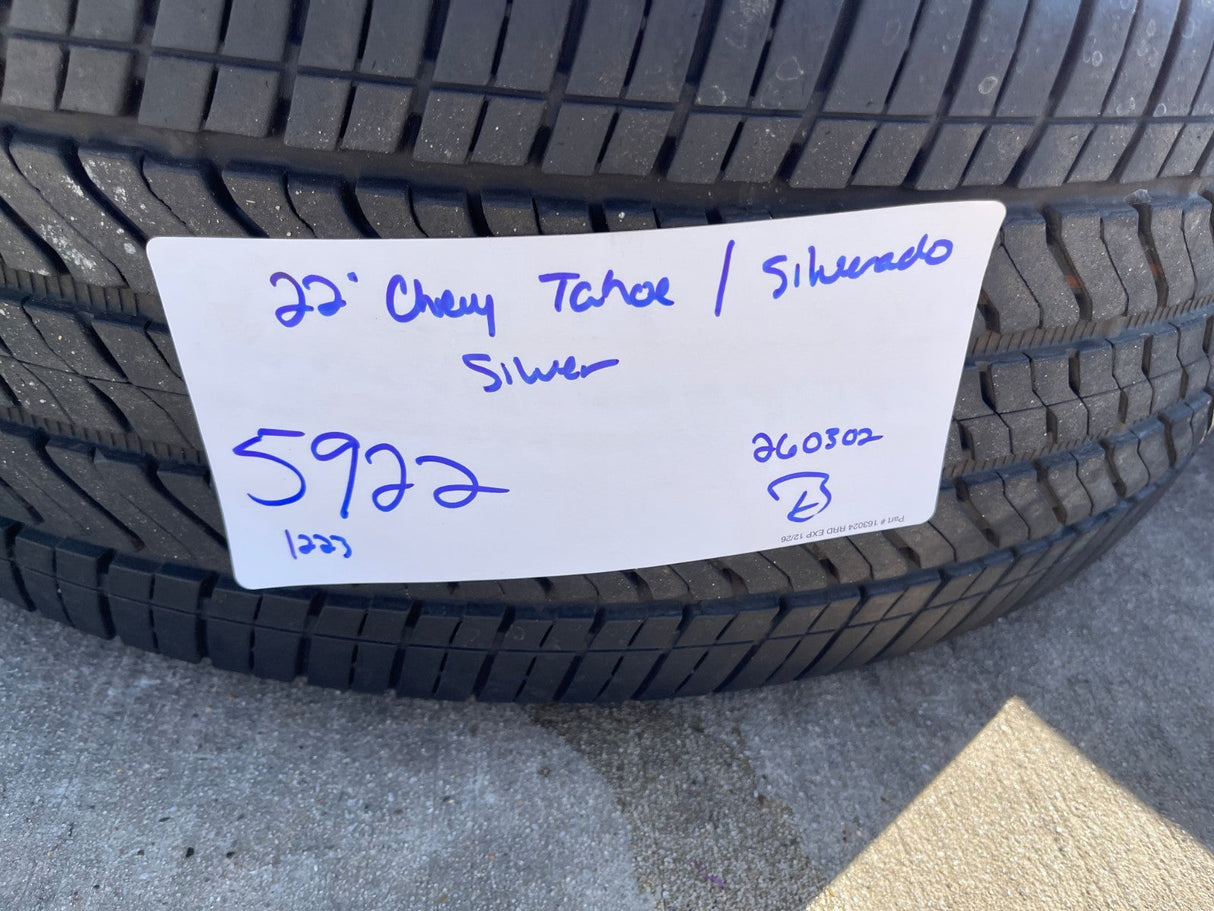 22" Chevy Silverado High Country OEM 5922 wheels rims Tahoe 2024 2025 2026 Texas Truck Tire