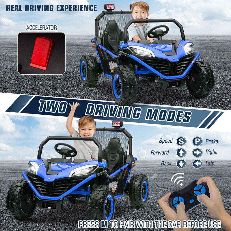 24V Electric Kids Ride-On UTV Truck with 2 Seats, 4WD and Remote Control, 4x80W Motors
