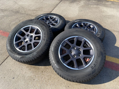 18" Jeep Gladiator Overland OEM wheels rims Wrangler 9241 96494 tires Texas Truck Tire