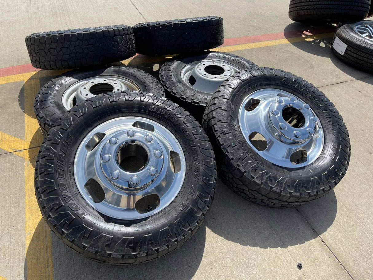 17" Ford F-350 Dually OEM 10477 10478 rims wheels 2023 2024 2025 TOYO A/T3 Texas Truck Tire