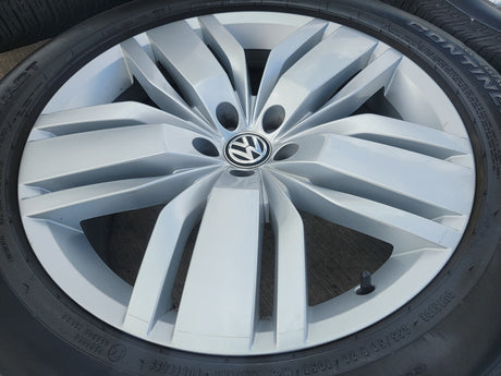 20" VW Atlas OEM wheels rims tires gray 70029 Audi Q7 Q8 2020 2021 2022 2023 Texas Truck Tire