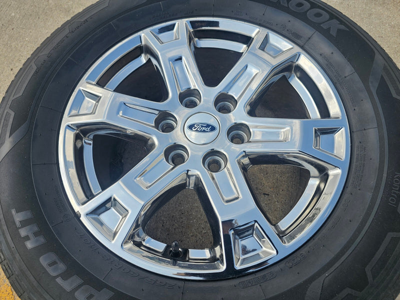 18" Ford F-150 Expedition OEM chrome rim wheel tire 10343 spare 2024 2025 2026 Texas Truck Tire