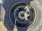 18x9 Fuel Siege D706 Jeep Sequoia black wheels rims -12 NITRO Texas Truck Tire
