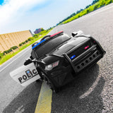 Police Sports Car Ride-On for Kids with Remote Control, LED Lights, Siren, and Microphone - 12V