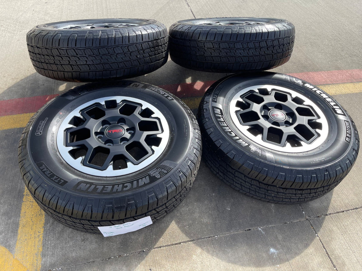 18" Toyota Tacoma 4Runner TRD OEM 94199 wheels rims 2024 2025 2026 NEW MICHELIN Texas Truck Tire