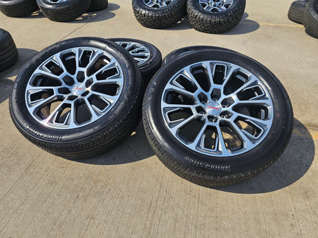 22" GMC Yukon Sierra DENALI OEM wheels rims Tahoe 2024 2025 2026 NEW Texas Truck Tire