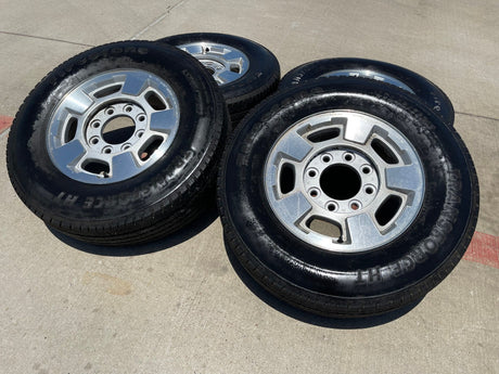 17" Chevy Silverado GMC Sierra 2500 3500 OEM 5500 wheels rims FIRESTONE Texas Truck Tire