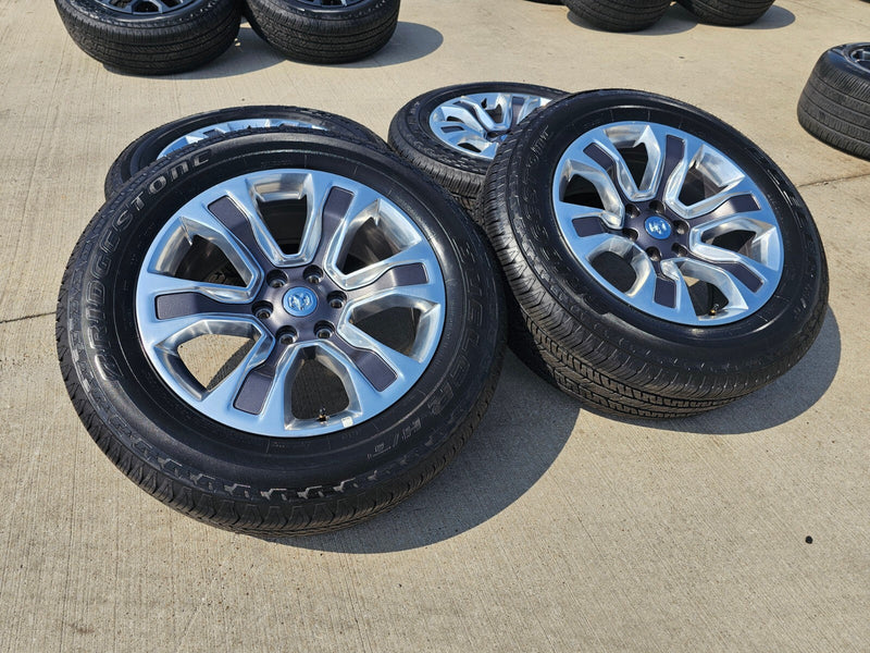 20" Dodge Ram 1500 OEM Laramie Long Horn 2678 2682 wheels rims 2024 2025 NEW Texas Truck Tire