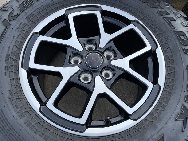 17" Jeep Wrangler Rubicon OEM 95730 9327 wheels rims Gladiator FALKEN MT 33" NEW Texas Truck Tire