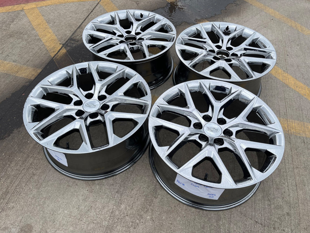 22" GMC Yukon Sierra DENALI OEM 14078 wheels rims CHROME 2025 2026 DISCOUNTED Texas Truck Tire
