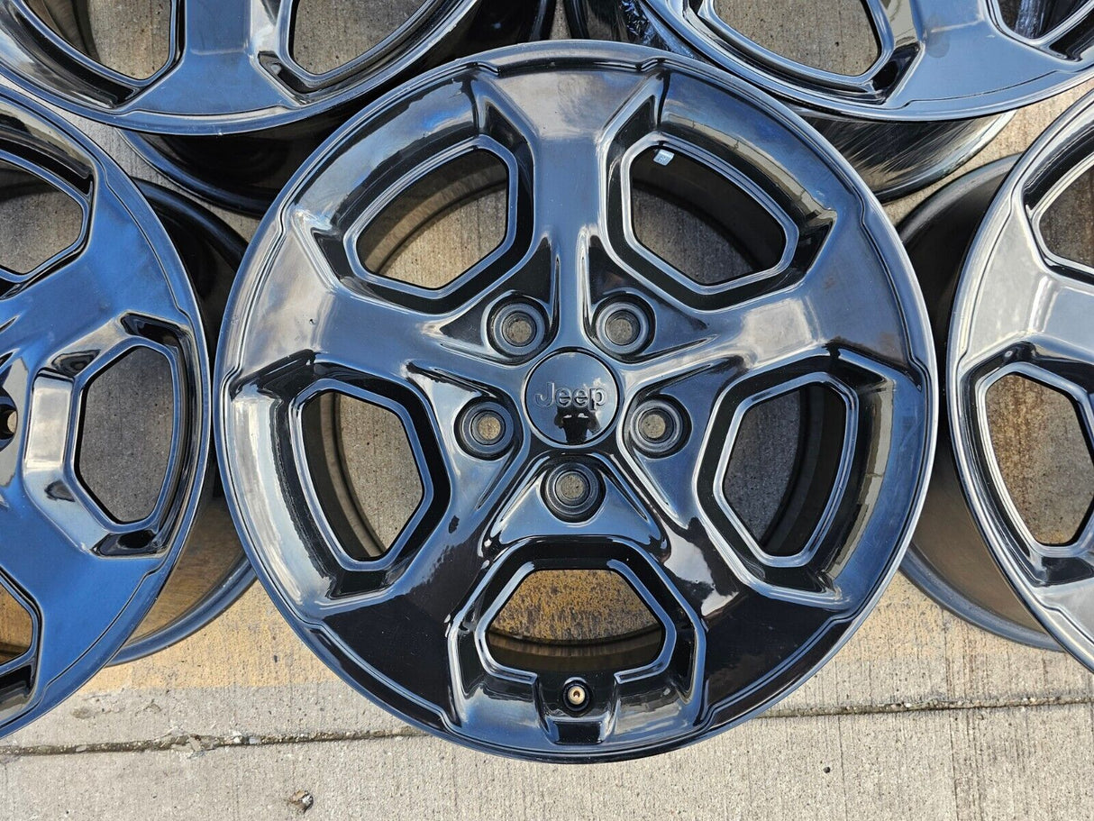 17" Jeep Wrangler Gladiator Rubicon OEM 9236 wheels rims 2021 2022 2023 2024 NEW Texas Truck Tire