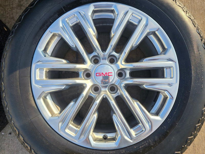 20" GMC Yukon Sierra Tahoe Silverado OEM 2120 14024 wheels rims tires Texas Truck Tire