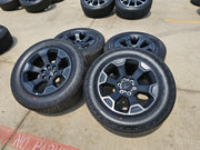 20" Dodge Ram 1500 OEM Laramie Black 2680 wheels rims tires HANKOOK A/T2 NEW Texas Truck Tire
