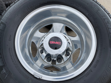 17" Chevy Silverado GMC Sierra 3500 Dually rims wheels OEM 5519 5520 MICHELIN Texas Truck Tire