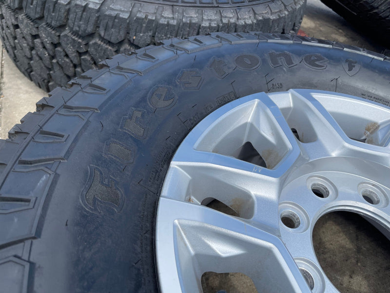 17" Chevy Silverado GMC Sierra 2500 OEM 5948 wheels rims FIRESTONE X/T 33" Texas Truck Tire