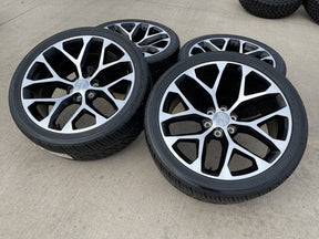 24" GMC Yukon Sierra Chevy Tahoe 1500 OEM replica 5668 wheels rims tires Texas Truck Tire