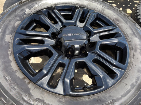 20" GMC Sierra Chevy 2500 OEM 5957 BLACK DIAMOND wheels rims 2024 2025 2026 NEW Texas Truck Tire