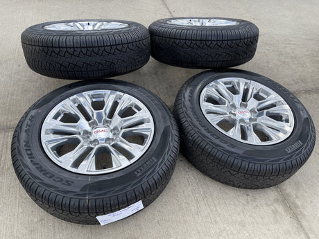 20" GMC Sierra Yukon Denali OEM 5917 wheels rims Chevy 2022 2023 2025 2026 NEW Texas Truck Tire
