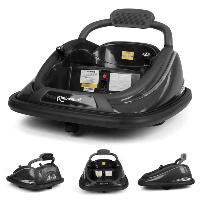 Kimbosmart Electric Bumper Car for Kids - Remote Controlled 360° Spin Ride-On