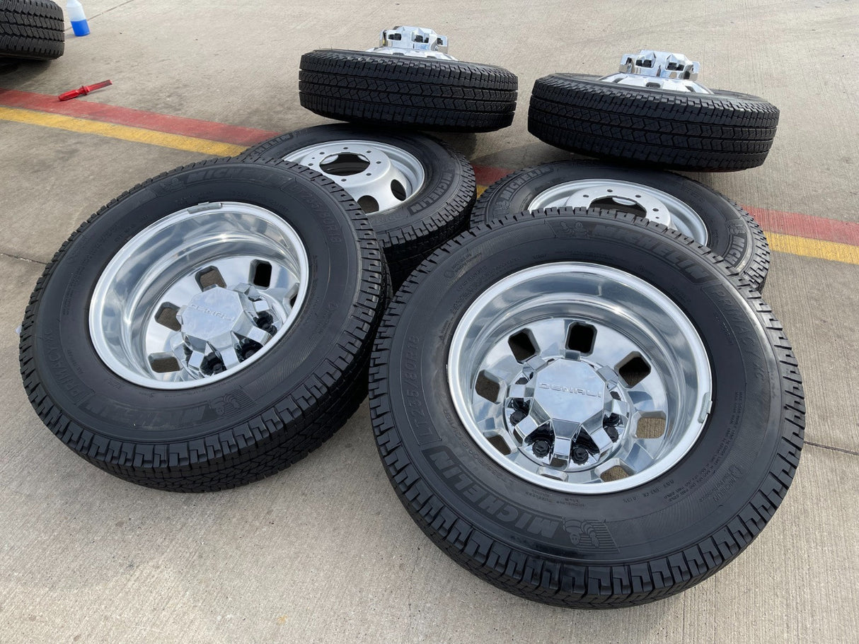 18" GMC Sierra 3500 DENALI Dually rims wheels OEM 8x210 2025 2026 MICHELIN Texas Truck Tire