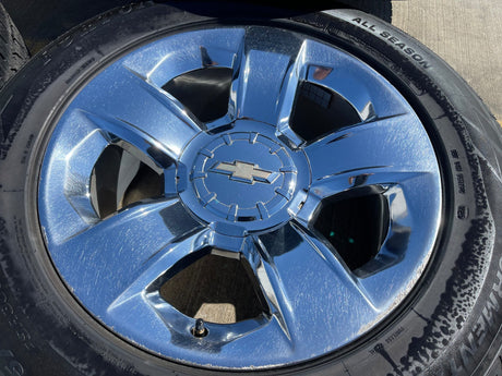 20" Chevy Silverado Tahoe OEM wheels rims 5651 CHROME DISCOUNTED Texas Truck Tire